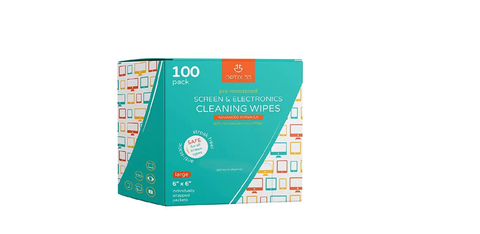 Optix Screen & Electronic Cleaning Wipes | Pre-moistened Individual Wrapped (6