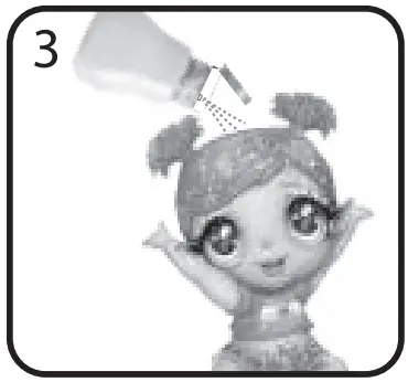 GLITTER BABYZ 574835 Solana Sunburst Baby Doll - Gently squeeze the bottle