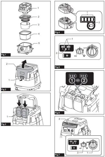makita DVC867L Cordless Vacuum Cleaner - figure 1