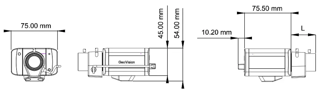 GeoVision 8MP H.265 Low Lux Dimensions 1