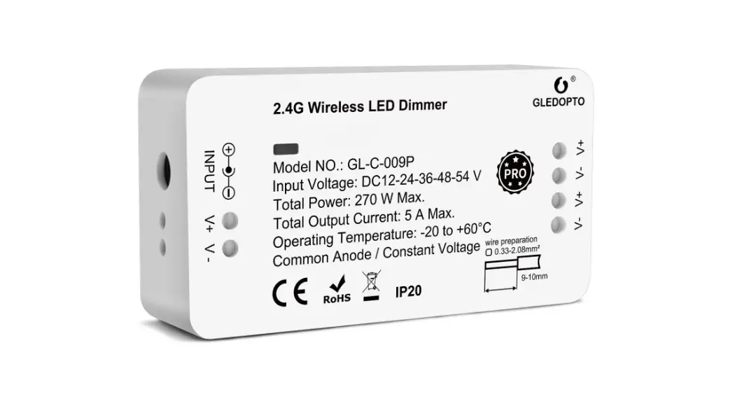 Gledopto Gl-c-009p Led Dimmer Controller Pro Instruction Manual Gledopto Gl-c-009p Led Dimmer Controller Pro Instruction Manual
