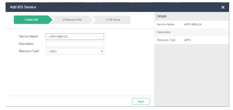 Adding an iRS service