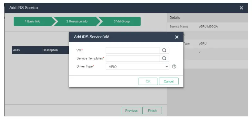 Adding service VMs