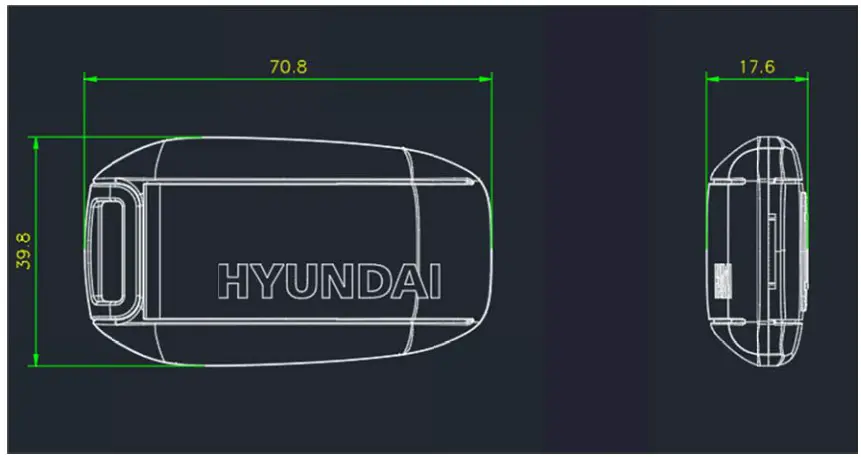 KYUNGWOO SMK HXV 30 Chipkey Tag - Dimen 2