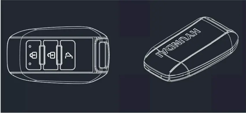 KYUNGWOO SMK HXV 30 Chipkey Tag - Dimen