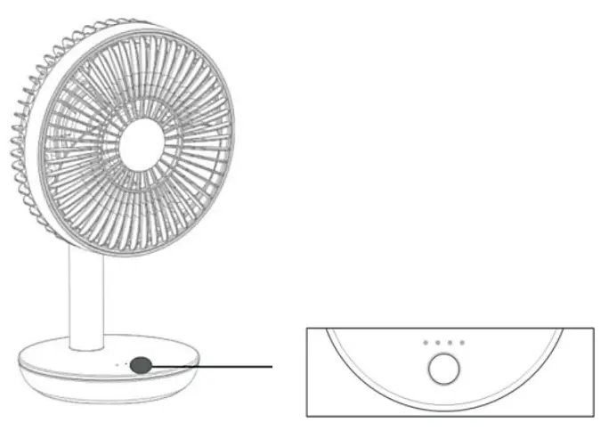 Goldair GCPDF100B USB Rechargeable Desk Fan - fig2
