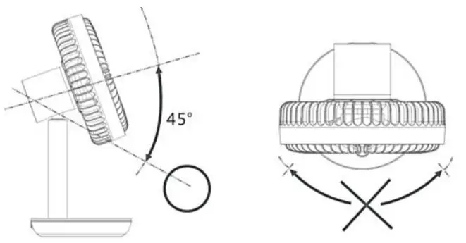 Goldair GCPDF100B USB Rechargeable Desk Fan - fig3
