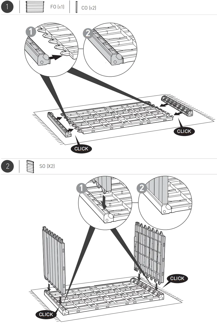KETER 870L Storage Box Instruction - ASSEMBLY PARTS 1