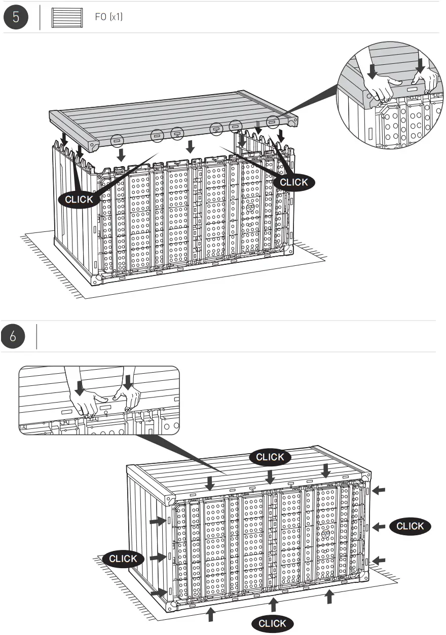 KETER 870L Storage Box Instruction - ASSEMBLY PARTS 3