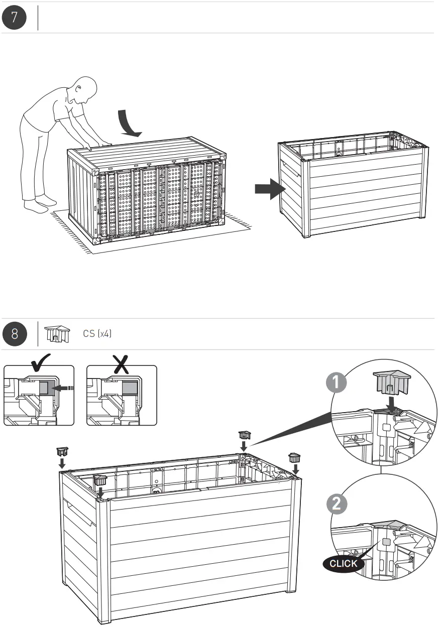KETER 870L Storage Box Instruction - ASSEMBLY PARTS 4