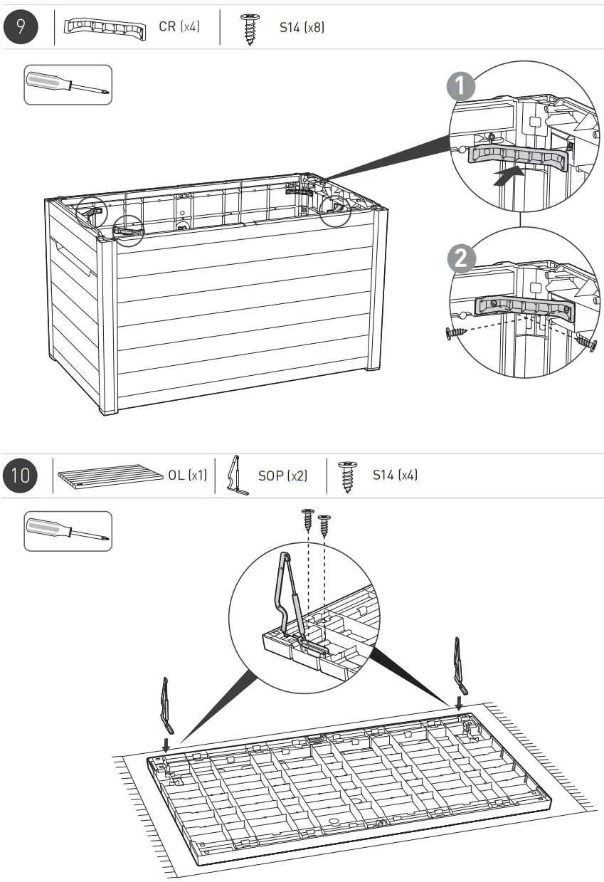 KETER 870L Storage Box Instruction - ASSEMBLY PARTS 5