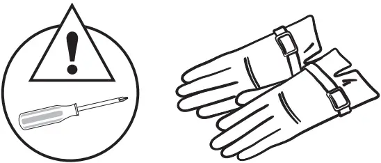 KETER 870L Storage Box Instruction - CAUTION Icon