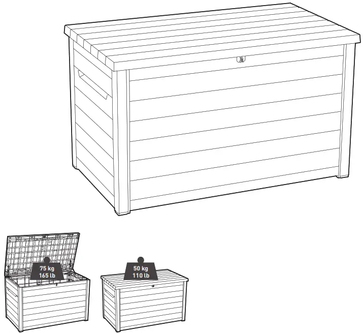 KETER 870L Storage Box Instruction