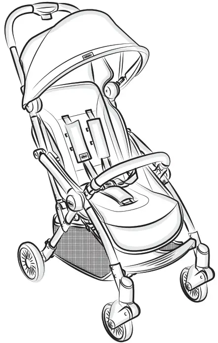 chicco Cheerio Auto Folding Compact Stroller - cover