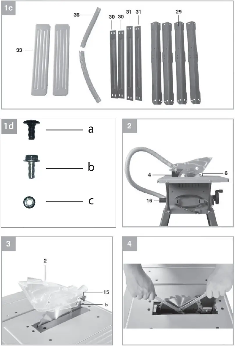 MAX 31139 1500W 210mm Table Saw - Figure 1