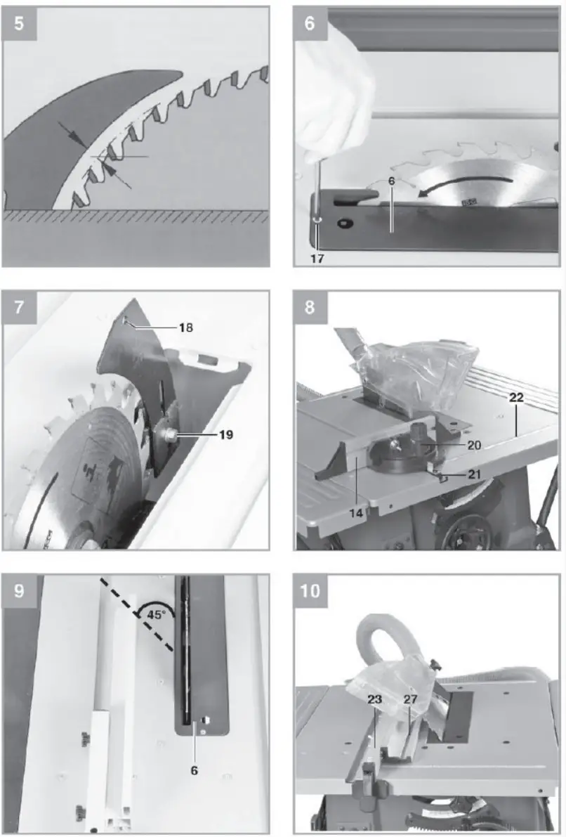 MAX 31139 1500W 210mm Table Saw - Figure 2