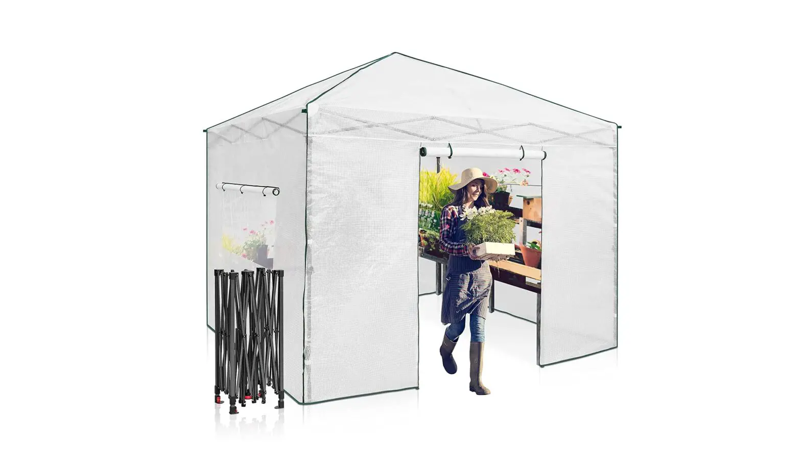 Eagle Peak Gh100-wht-az 10 Ft X 10 Ft Foldable Greenhouse Instruction Manual