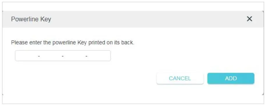 tp-link TL-WPA7517 AV1000 Gigabit Powerline ac Wi-Fi Extender User Guide - Click the add icon and enter the Powerline Key