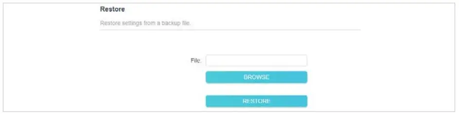 tp-link TL-WPA7517 AV1000 Gigabit Powerline ac Wi-Fi Extender User Guide - Go to Settings Backup & Restore page