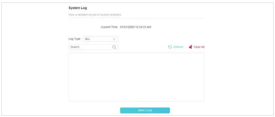 tp-link TL-WPA7517 AV1000 Gigabit Powerline ac Wi-Fi Extender User Guide - Go to Settings System Log