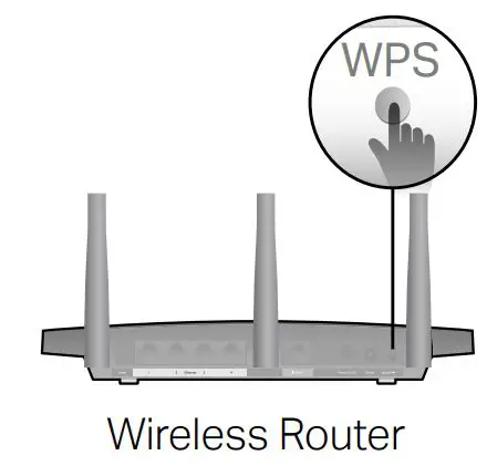 tp-link TL-WPA7517 AV1000 Gigabit Powerline ac Wi-Fi Extender User Guide - Press the WPS button on your router
