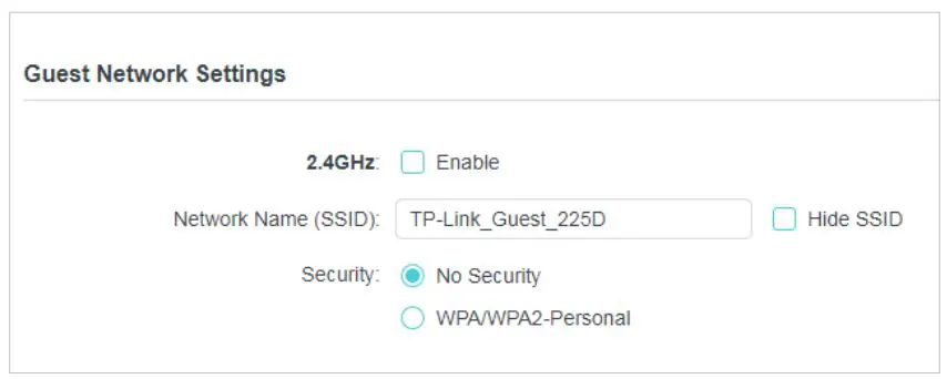 tp-link TL-WPA7517 AV1000 Gigabit Powerline ac Wi-Fi Extender User Guide - Select 2.4GHz or 5GHz and configure the following settings