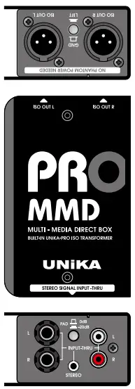 UNiKA Pro Series Audio Interface Multi-Media Direct Box-fig1