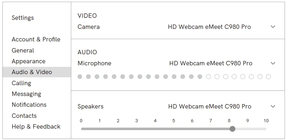 HD Webcam eMeet C980 Pro Full HD Webcam - VIDEO