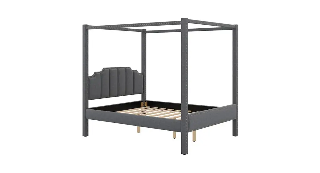 The Home Depot Ad000080 Wood Frame Queen Size Upholstered Canopy Bed Instruction Manual The Home Depot Ad000080 Wood Frame Queen Size Upholstered Canopy Bed Instruction Manual