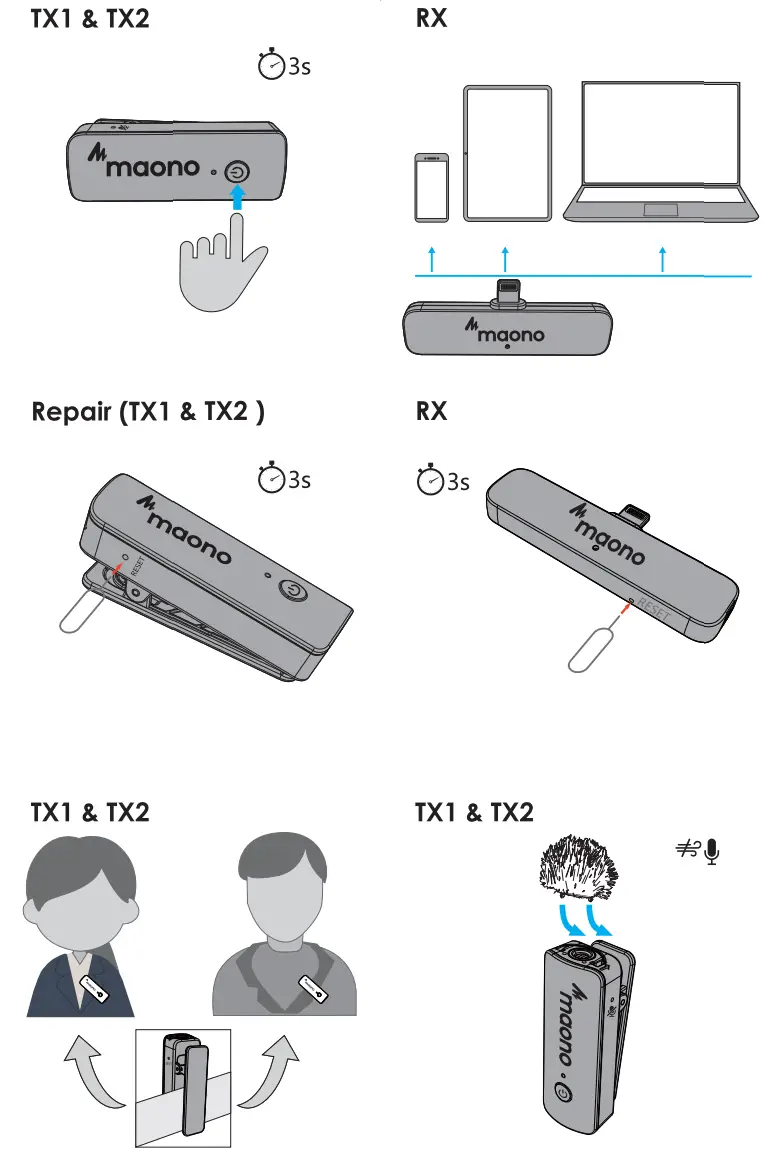 maono WM600 B2 Wireless Microphone System - fig