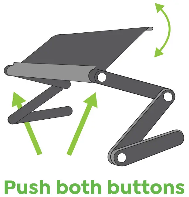 TECH IMPRESSIONS Adjustable & Portable Laptop Stand - PANEL ANGLE