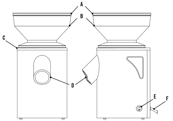 Mockmill LINO 100 200 Professional 200 Stone Mill for Milling Grains Pulses and Spices - COMPONENTS