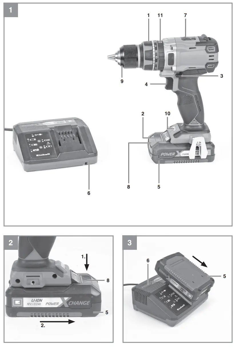 Einhell TP-CD 18 Cordless Hammer Drill - fig