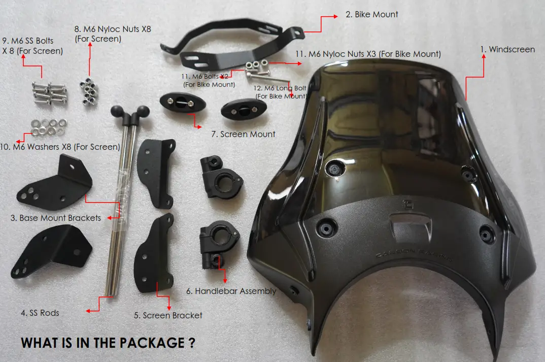 HONDA CB 350 Wanderer Touring Windshield