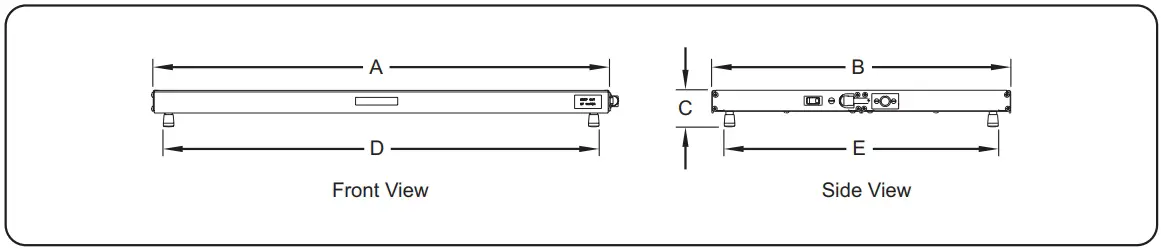 GRS Model Dimensions