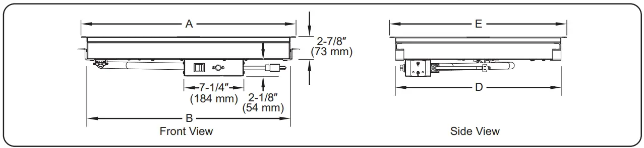 GRSB Model Dimensions
