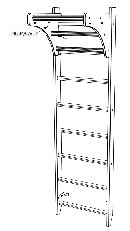 BenchK PB204 Wall Bar with Adjustable Pull Up Bar I - Fig 6