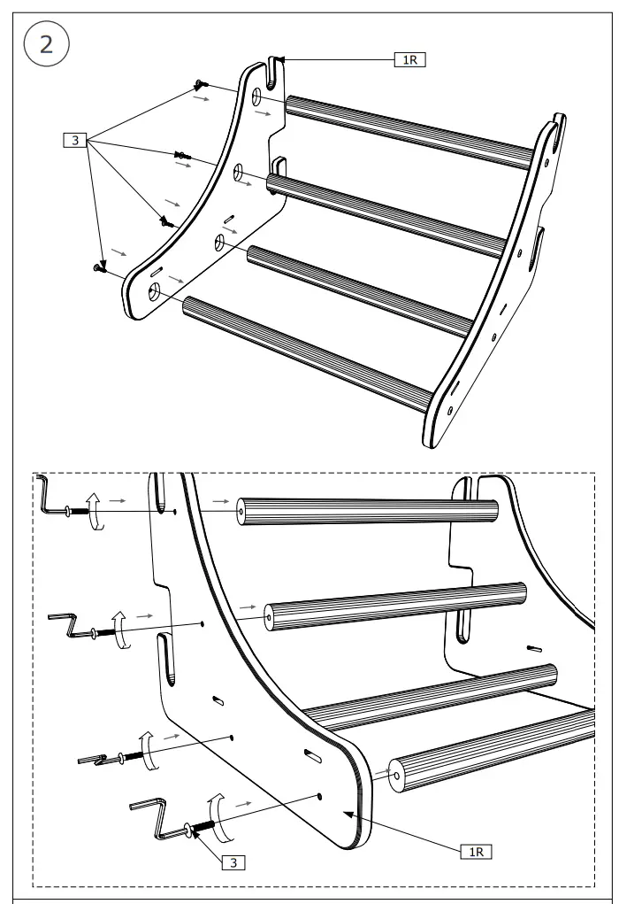 BenchK PB204 Wall Bar with Adjustable Pull Up Bar I - Fig5