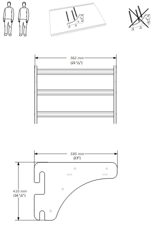 BenchK PB204 Wall Bar with Adjustable Pull Up Bar I