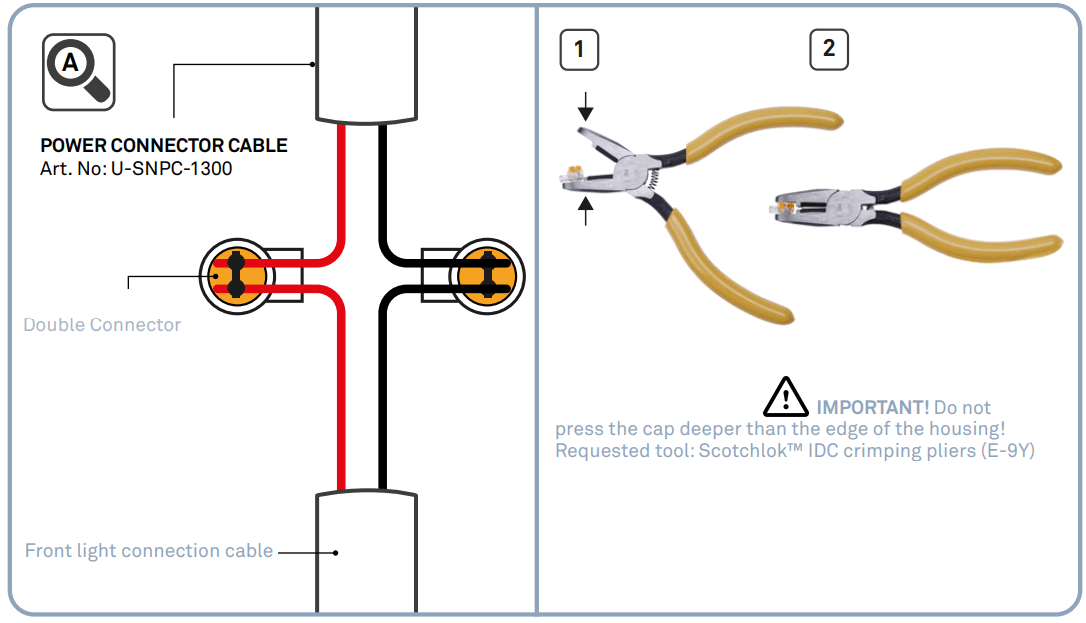 SUPERNOVA SNL398416 M99 Mini PRO MonkeyLink Electric Bike Front Light - Double Connector