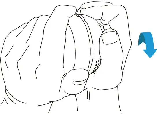 water sensor
counterclockwise