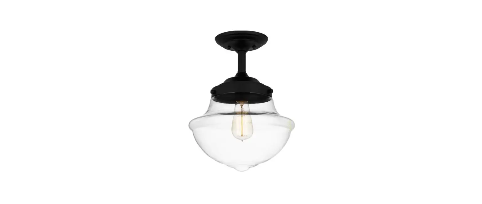 Quoizel Qsf5591mbk Wrede 11.75 Inch 1-light Matte Black Semi-flush Mount Installation Guide