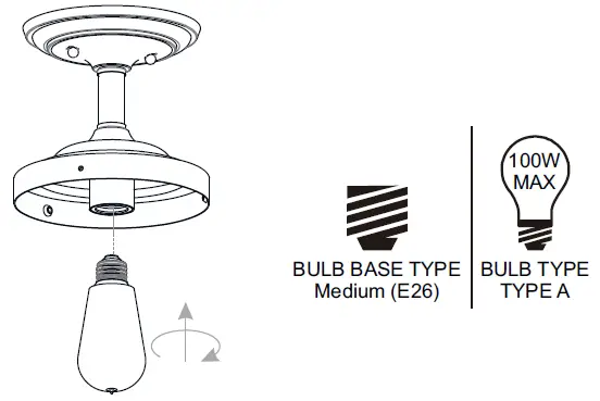 QUOIZEL-QSF5591MBK-Wrede-11-75-Inch 1-Light-Matte-Black-Semi-Flush-Mount-FIG-7