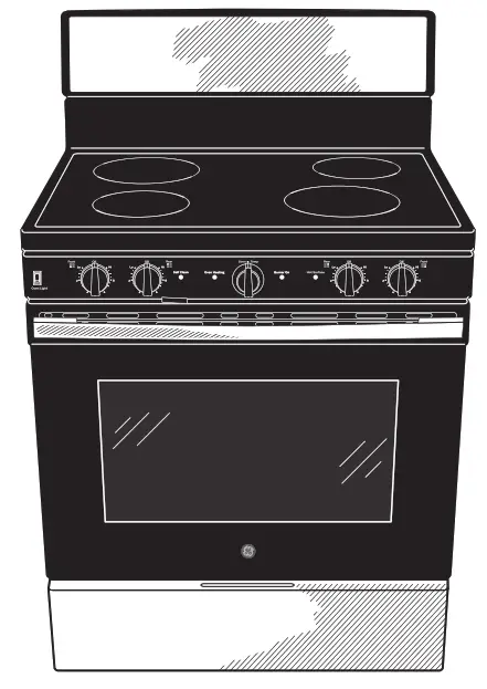 JB480ST Free standing Electric Radiant Smooth Cooktop Range - fig