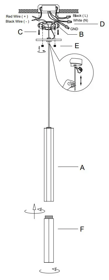 ET2 E11021 Diaphane LED 1 Light Pendant User Manual - Product Overview