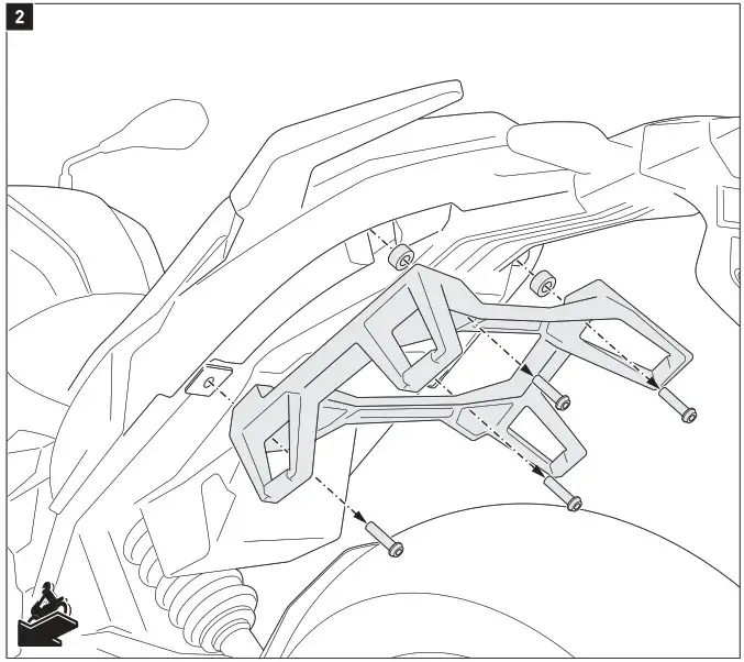 SW MOTECH BC SYS 07 945 31000B SLC Side Carrier - mounting 2
