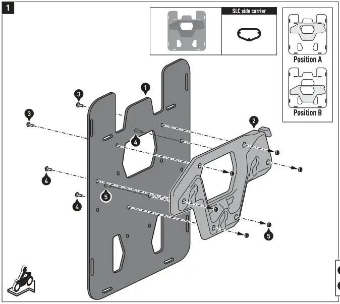 SW MOTECH BC SYS 07 945 31000B SLC Side Carrier - mounting 5