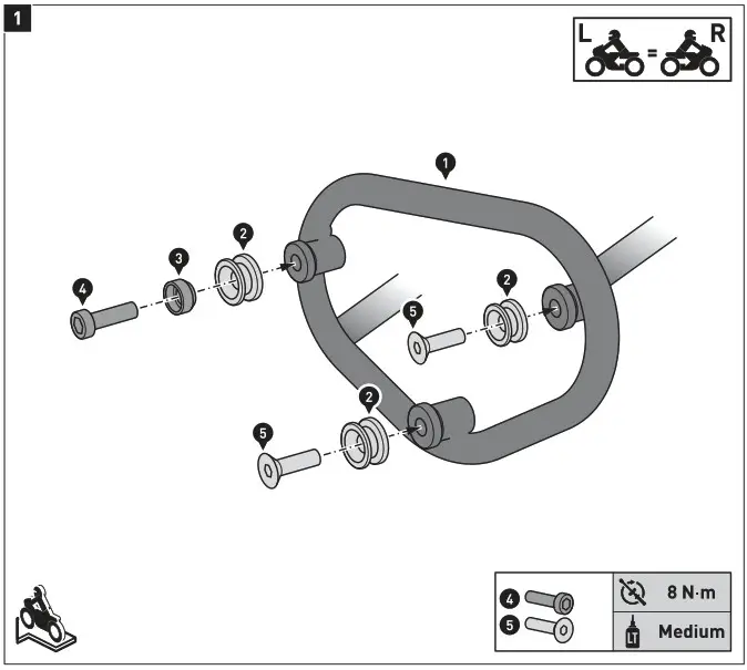 SW MOTECH BC SYS 07 945 31000B SLC Side Carrier - mounting