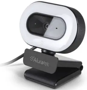Aluratek AWCL05F LIVE 1080P HD Webcam with Ring Light