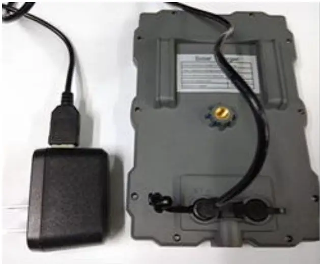 Connect the adapter to charge